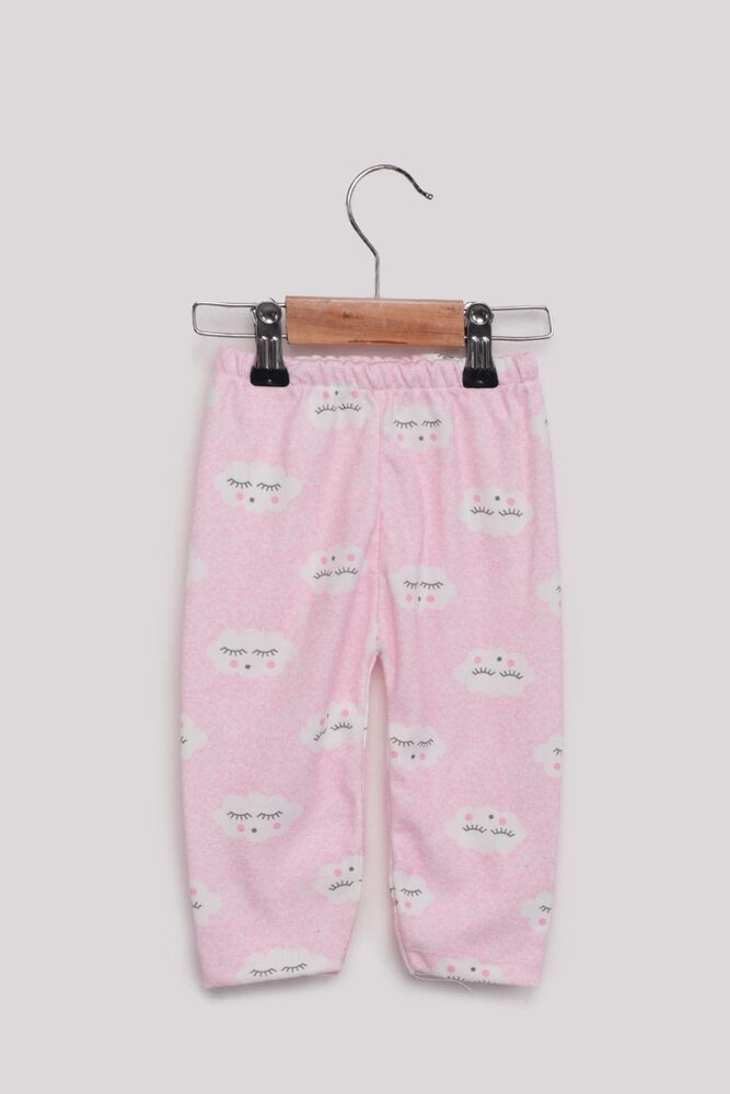 Cloud Patterned Baby Pajamas Set | Pink