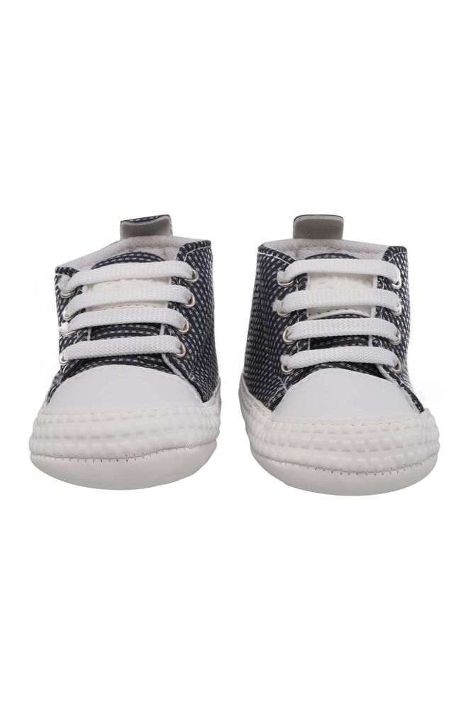 Checkered Lace-Up Baby Shoes | Indigo