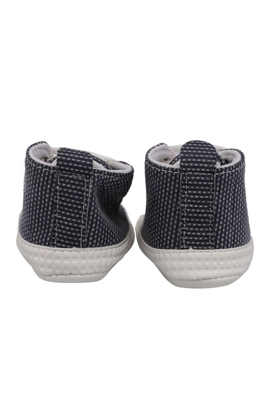 Checkered Lace-Up Baby Shoes | Indigo - Thumbnail