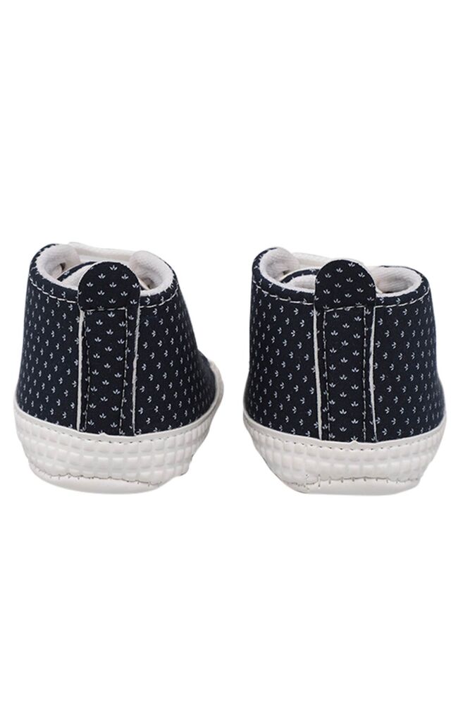 Checkered Lace-Up Baby Shoes | Navy Blue