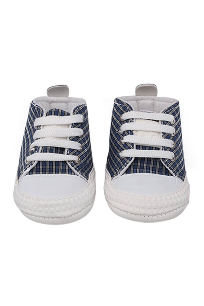 Checkered Lace-Up Baby Shoes | Sax