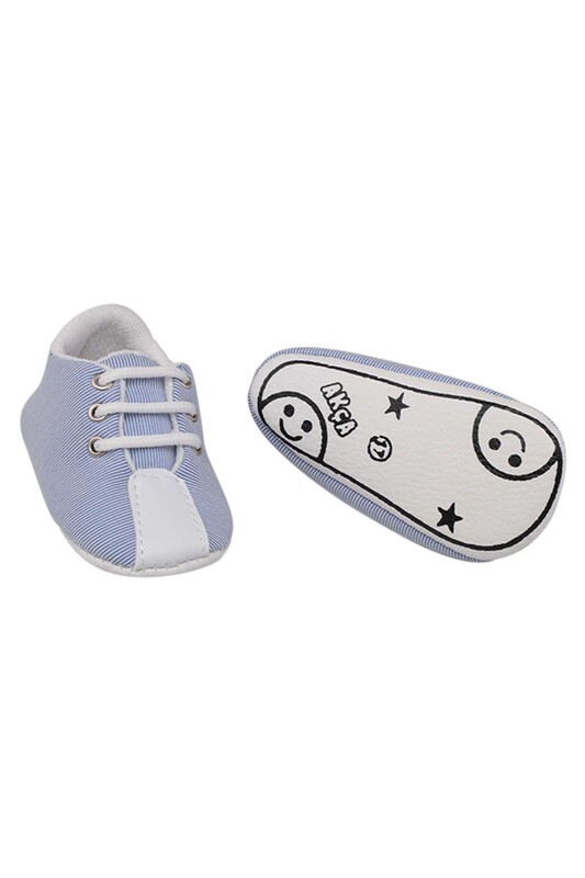 SİMİSSO - Lace-Up Baby Shoes | Baby Blue