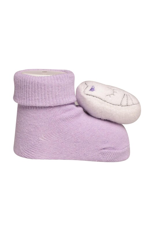 Çıngıraklı Bebek Çorap 01 | Lila - Thumbnail