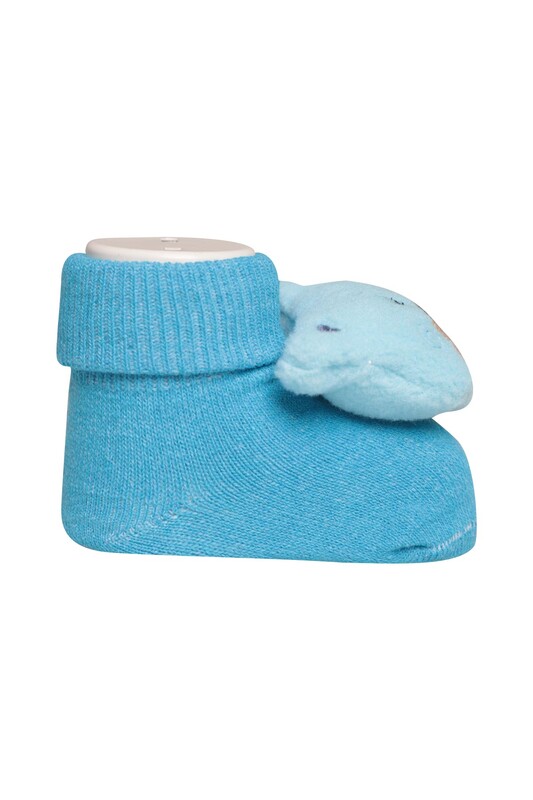 Çıngıraklı Bebek Çorap 02 | Mavi - Thumbnail