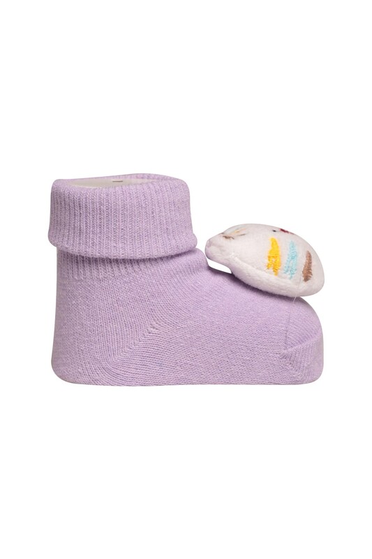 Çıngıraklı Bebek Çorap 04 | Lila - Thumbnail