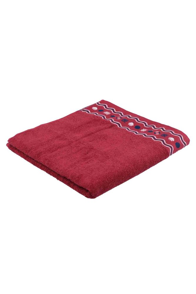 Fiesta Rudder Embroidered Bath Towel Claret Red 70*140