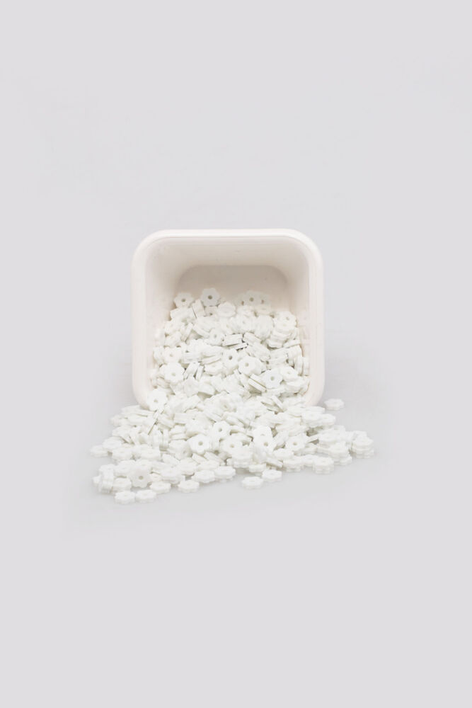 Çiçek Hamur Fimo Boncuk 4 mm | Beyaz