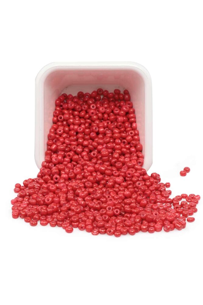 Cam Boncuk 2 mm 50 gr Kırmızı 01