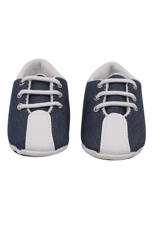 Bağcıklı Bebek Ayakkabısı | Kot Mavi - Thumbnail