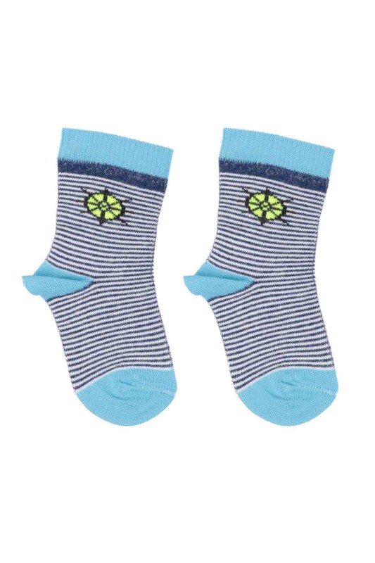 ARC - Çizgili Erkek Çocuk Soket Çorap 12 | Mavi