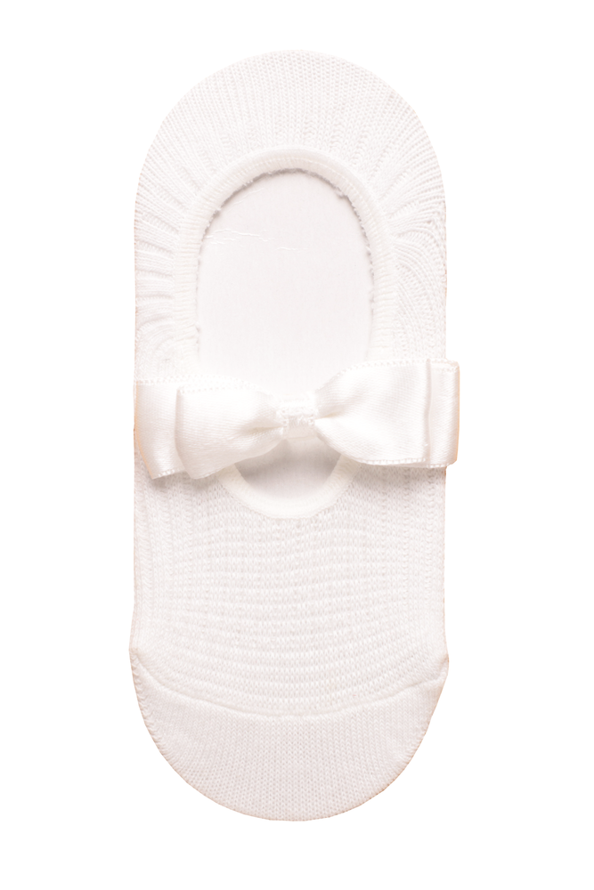 Fiyonklu Bebek Çorap | Beyaz