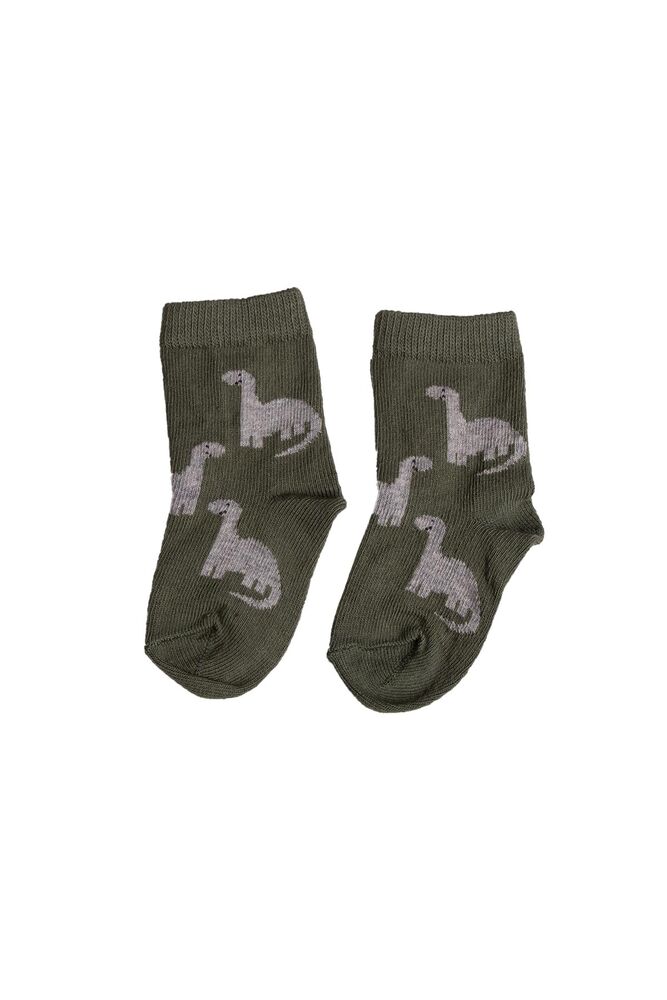 Bebek Desenli Soket Çorap | Yeşil