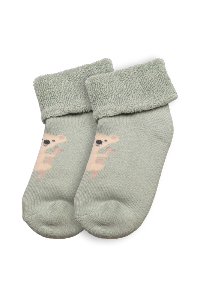 Desenli Bebek Çorap 1315 | Yeşil