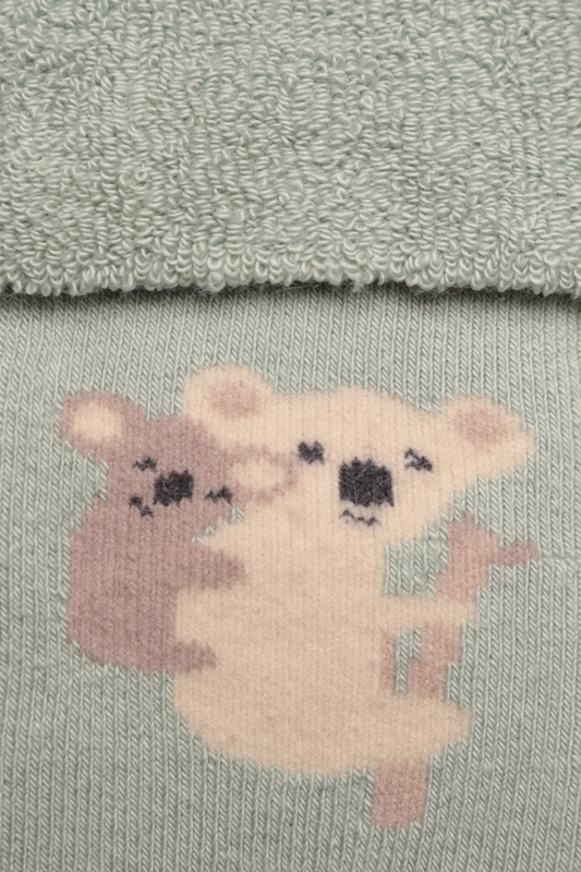 Desenli Bebek Çorap 1315 | Yeşil - Thumbnail