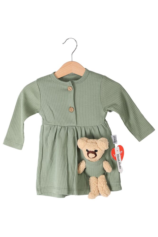 Kız Bebek Ayıcıklı Elbise 6844 | Yeşil