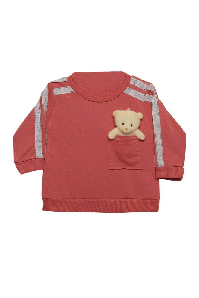 Sim Şeritli Kız Bebek Eşofman Takımı 8982 | Kırmızı