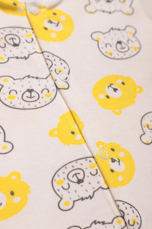 Ayıcık Baskılı Bebek Pijama Takımı 85 | Sarı - Thumbnail