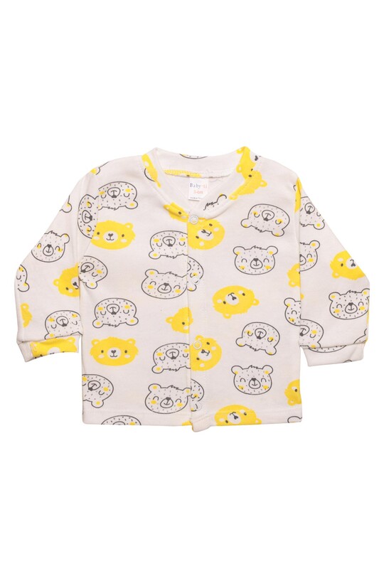 Ayıcık Baskılı Bebek Pijama Takımı 85 | Sarı - Thumbnail