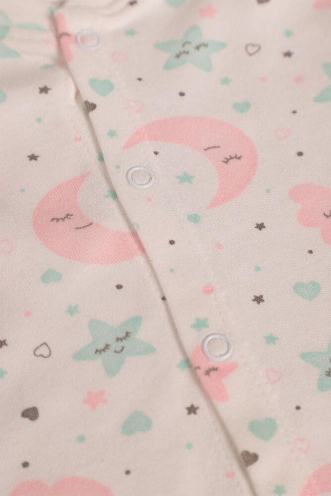 Yıldız Baskılı Bebek Pijama Takımı 85 | Ekru