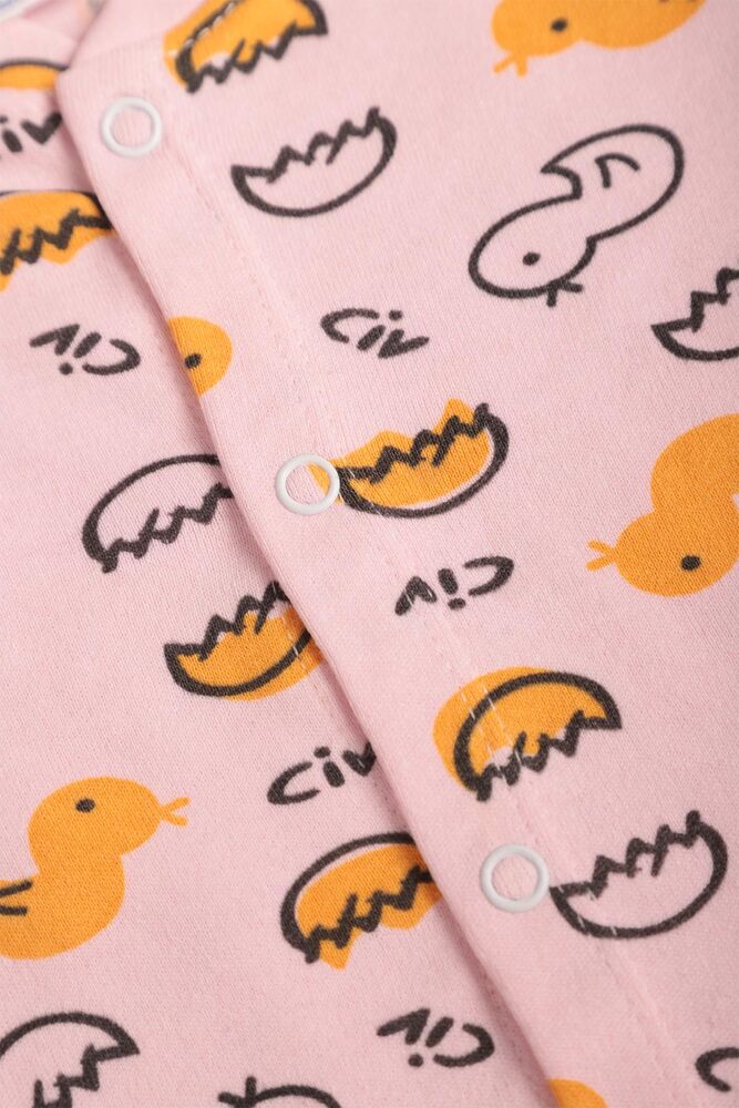 Civciv Baskılı Bebek Pijama Takımı 85 | Pembe