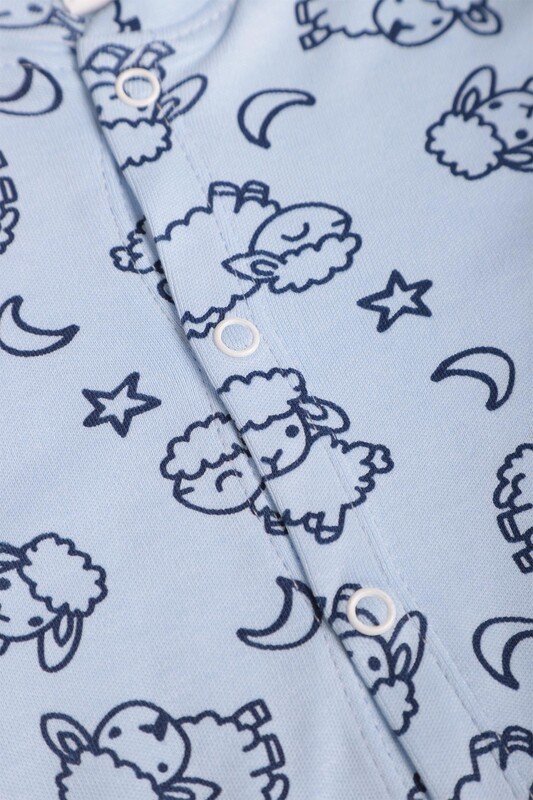 Kuzucuk Baskılı Bebek Pijama Takım 85 | Mavi - Thumbnail