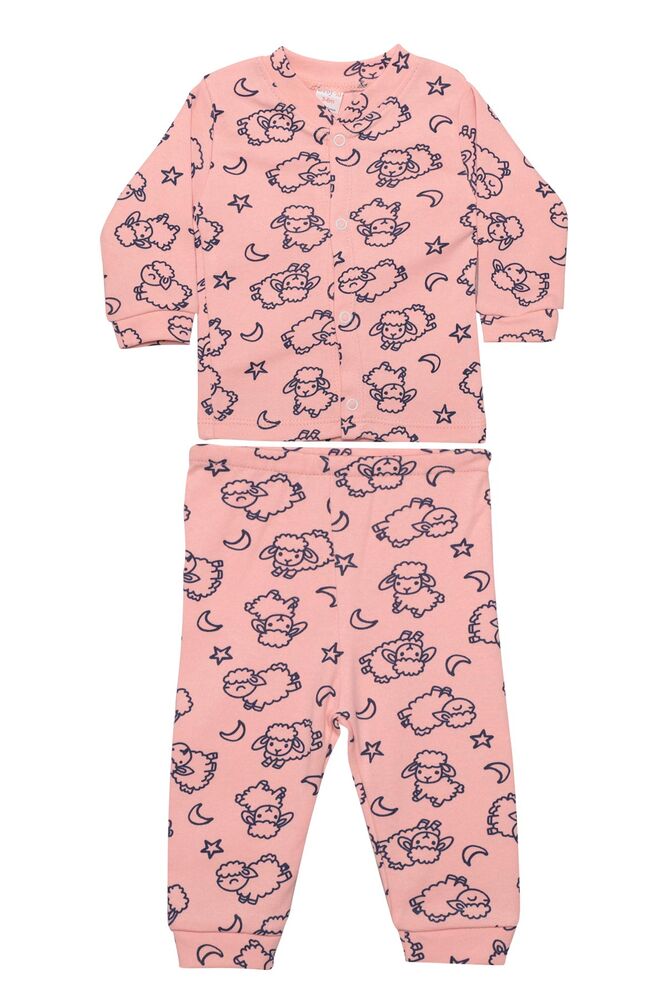 Kuzucuk Baskılı Bebek Pijama Takım 85 | Pudra