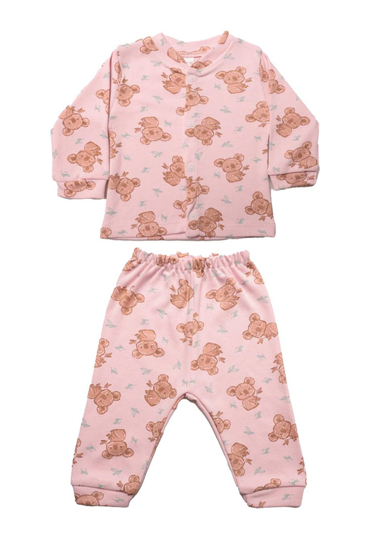 Babysi Bebe - Koala Baskılı Bebek Pijama Takımı 85 | Pembe