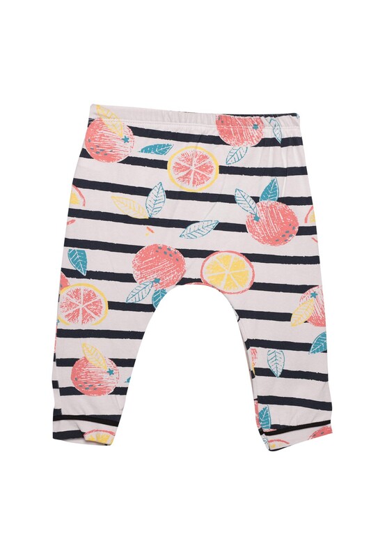 Meyve Baskılı Bebek Pijama Takımı 7649 | Beyaz - Thumbnail