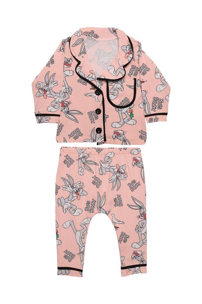 Baskılı Bebek Pijama Takımı 7633 | Pembe