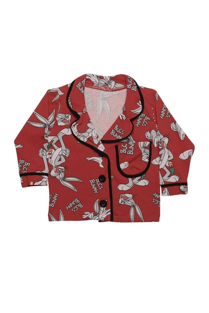 Baskılı Bebek Pijama Takımı 7633 | Kırmızı