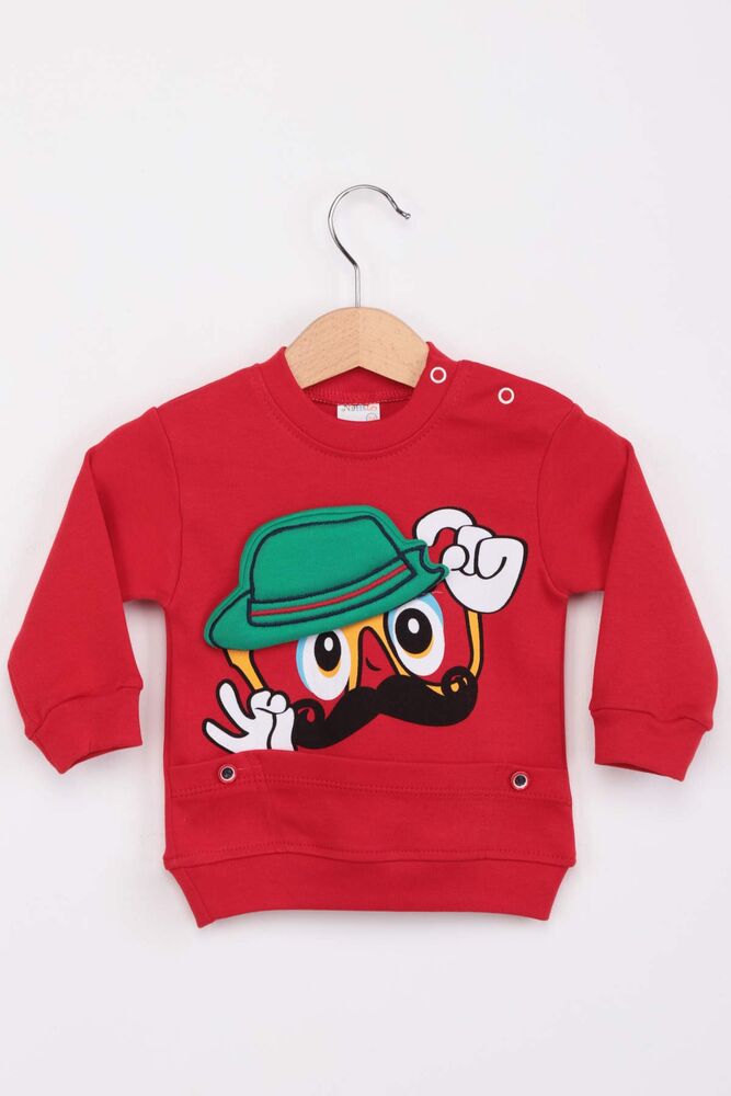 Şapkalı Erkek Çocuk Pijama Takımı | Kırmızı