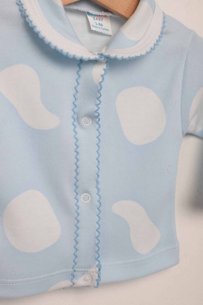 Desenli Bebek Pijama Takımı | Mavi