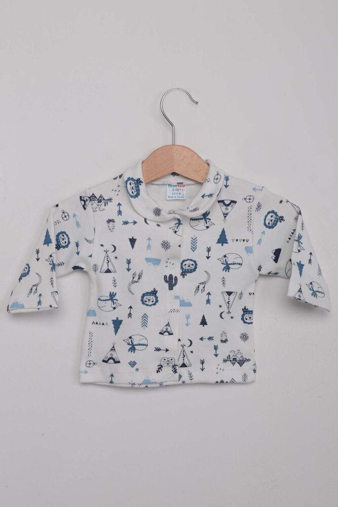 Kaktüs Desenli Bebek Pijama Takımı | Mavi