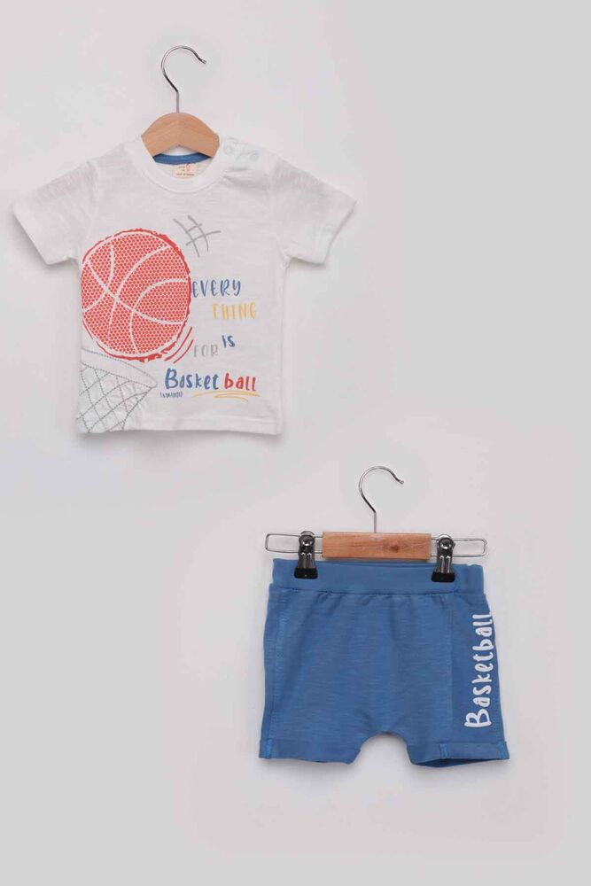 Basketball Erkek Çocuk Şortlu Takım | Mavi
