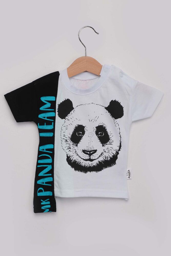 Panda Baskılı Erkek Çocuk Şortlu Takım | Turkuaz