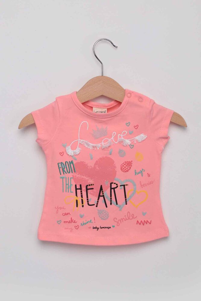 Heart Kız Bebek Taytlı Takım | Pembe