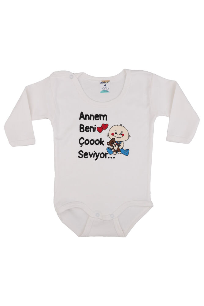 Annem Beni Çok Seviyor Bebek Zıbın | Beyaz