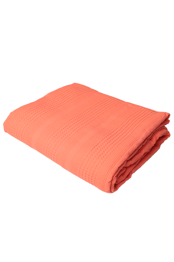 Çift Kişilik Pike 200x230 cm | Turuncu