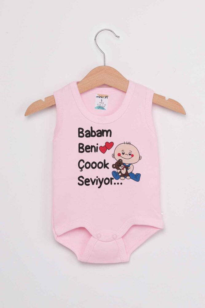My Father Loves Me Very Much Baby Bodysuit | Pink