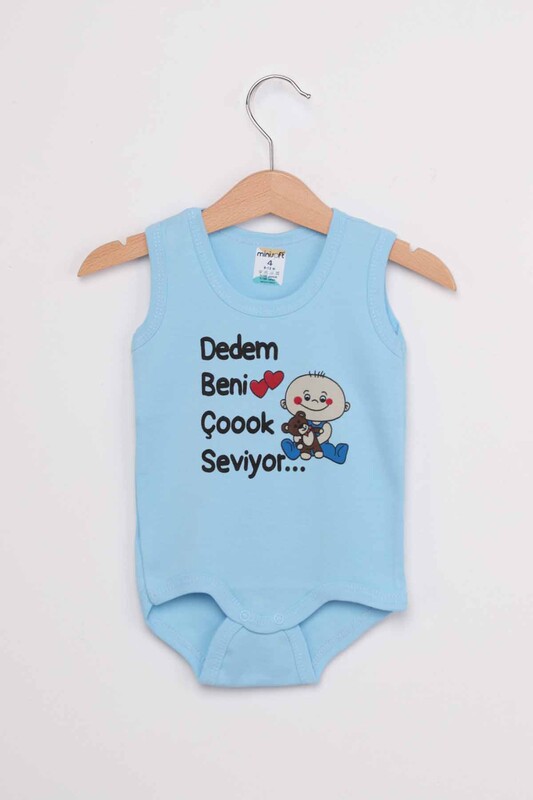 SİMİSSO - My Grandfather Loves Me Very Much Baby Bodysuit | Blue