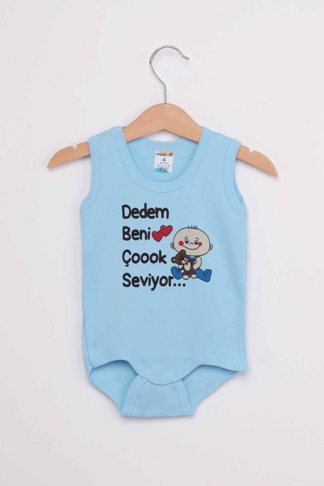 My Grandfather Loves Me Very Much Baby Bodysuit | Blue