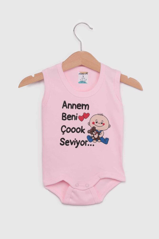 My Mother Loves Me Very Much Baby Bodysuit | Pink