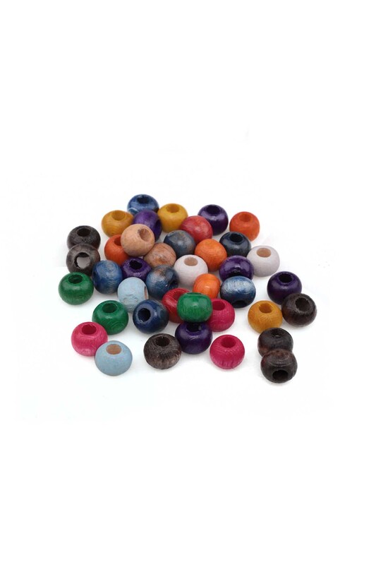 SİMİSSO - Ahşap Boncuk 8 mm 50 gr