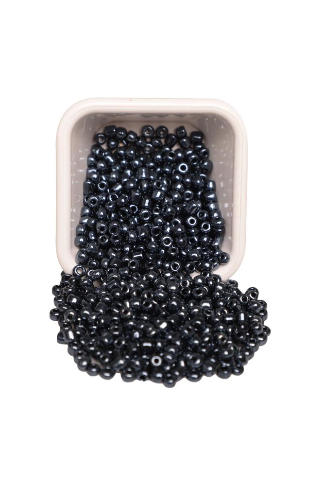 Cam Boncuk 4 mm 50 gr Antrasit 26