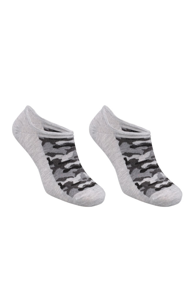 Bamboo Camouflage Patterned Man Sneakers Socks | Gray 