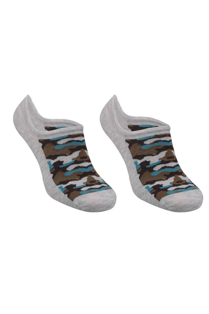 Bamboo Camouflage Patterned Man Sneakers Socks | Gray Blue