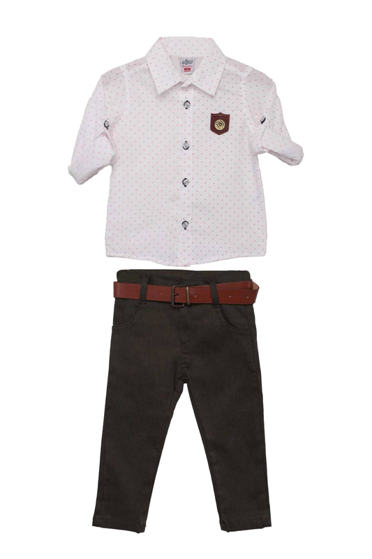 Patterned 2 Pack Boy Suit | Red - Thumbnail