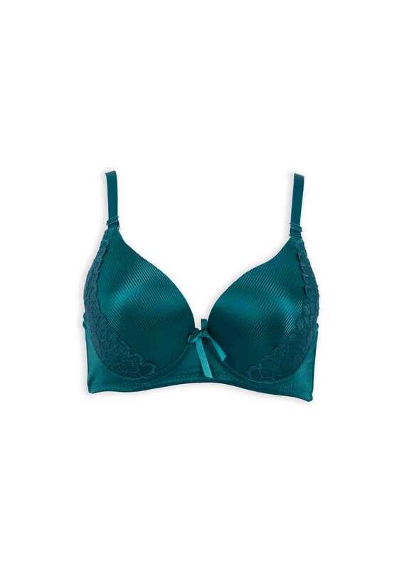 Unspported Laced Bra | Green - Thumbnail