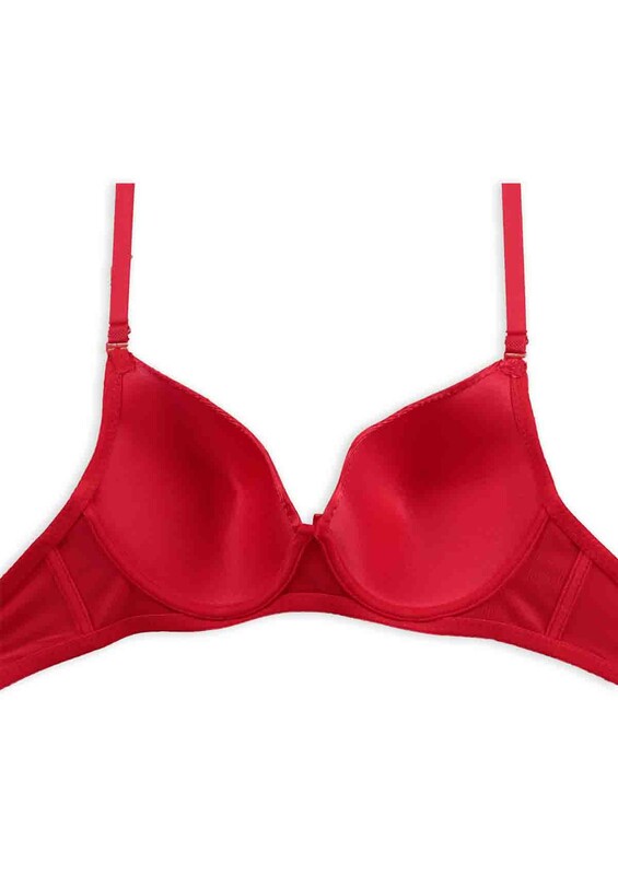 Unspported Laced Bra | Red - Thumbnail