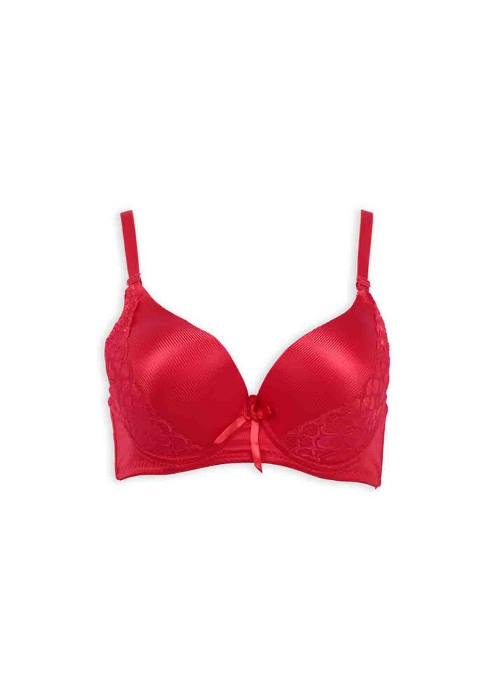 Unspported Laced Bra | Red